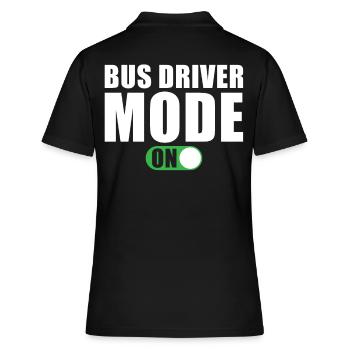 Busfahrer Modus Ein - Frauen Polo Shirt - Schwarz - Hinten - Ailine (174cm)