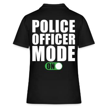 Mode Policier Un policier - Polo Femme - noir - Dos - Ailine (174cm)
