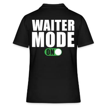 Kellner Modus Ein Bedienung Restaurant - Frauen Polo Shirt - Schwarz - Hinten - Ailine (174cm)