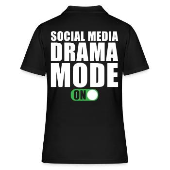 Mode médias sociaux activé - Polo Femme - noir - Dos - Ailine (174cm)