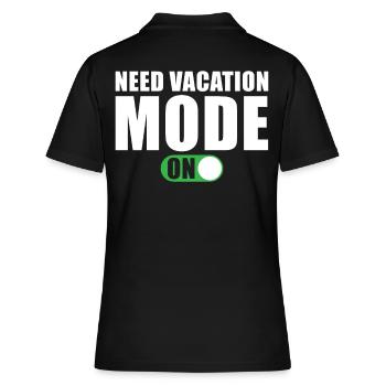 Need Vacation Mode A Time for Vacation - Women's Polo Shirt - black - Back - Ailine (174cm)