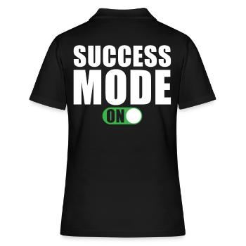 Success Motivation Quote Success Mode On - Women's Polo Shirt - black - Back - Ailine (174cm)
