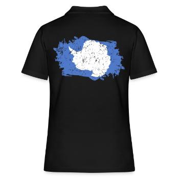 Drapeau de l’Antarctique Grunge Drapeau de l’Antarctique - Polo Femme - noir - Dos - Ailine (174cm)
