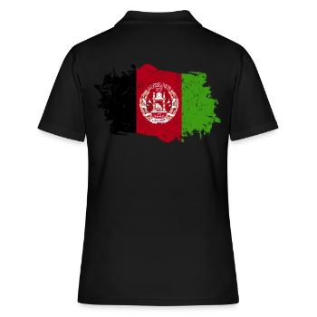 Afghanistan Flag Grunge Afghanistan Flag - Polo Femme - noir - Dos - Ailine (174cm)