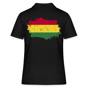 Bolivie Drapeau Grunge Bolivie Drapeau - Polo Femme - noir - Dos - Ailine (174cm)