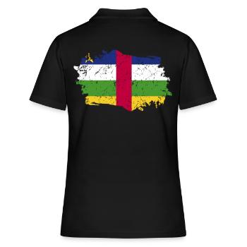 Drapeau de la République centrafricaine - Polo Femme - noir - Dos - Ailine (174cm)