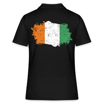 Drapeau de la Côte d’Ivoire - Polo Femme - noir - Dos - Ailine (174cm)