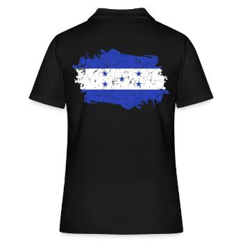 Drapeau du Honduras Grunge Drapeau du Honduras - Polo Femme - noir - Dos - Ailine (174cm)