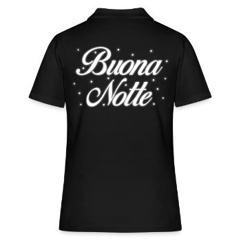 Buona Notte Italie Italien Bonne Nuit - Polo Femme - noir - Dos - Ailine (174cm)