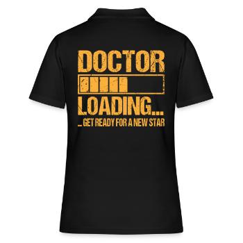 Médecin chargeant La formation du médecin - Polo Femme - noir - Dos - Ailine (174cm)