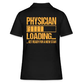 Physiker loading Physiker Ausbildung - Frauen Polo Shirt - Schwarz - Hinten - Ailine (174cm)