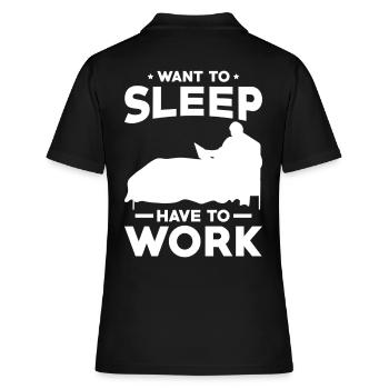 Home Office Spruch - Frauen Polo Shirt - Schwarz - Hinten - Ailine (174cm)