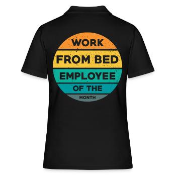 Home Office Spruch - Frauen Polo Shirt - Schwarz - Hinten - Ailine (174cm)