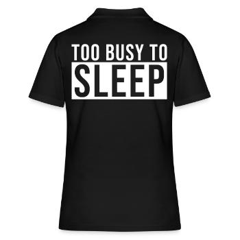 Home Office Spruch - Frauen Polo Shirt - Schwarz - Hinten - Ailine (174cm)