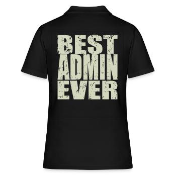 Best Admin ever Admin Gift - Women's Polo Shirt - black - Back - Ailine (174cm)
