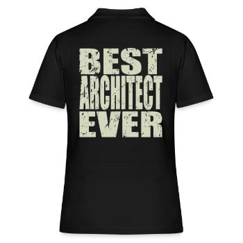 Best Architekt ever Architekt Geschenk - Frauen Polo Shirt - Schwarz - Hinten - Ailine (174cm)