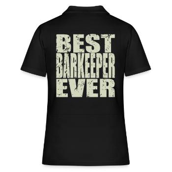 Best Barkeeper ever Barkeeper Geschenk - Frauen Polo Shirt - Schwarz - Hinten - Ailine (174cm)