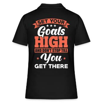 Motivation Objectifs de réussite Dire - Polo Femme - noir - Dos - Ailine (174cm)