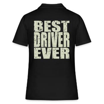 Best Fahrer ever Fahrer Geschenk - Frauen Polo Shirt - Schwarz - Hinten - Ailine (174cm)