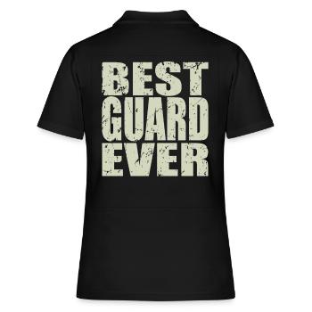 Best Security Guard ever Security Guard Gift - Women's Polo Shirt - black - Back - Ailine (174cm)
