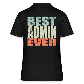 Best Admin ever Admin Gift - Women's Polo Shirt - black - Back - Ailine (174cm)