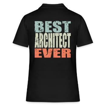 Best Architekt ever Architekt Geschenk - Frauen Polo Shirt - Schwarz - Hinten - Ailine (174cm)