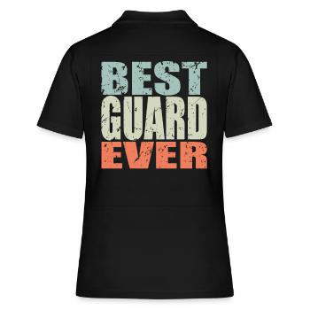 Best Security Guard ever Security Guard Gift - Women's Polo Shirt - black - Back - Ailine (174cm)