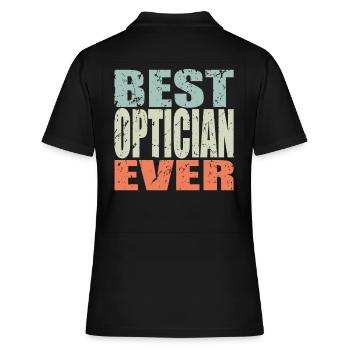Best Optiker ever Optiker Geschenk - Frauen Polo Shirt - Schwarz - Hinten - Ailine (174cm)