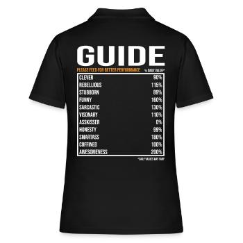 Guide Tourguide Saying - Women's Polo Shirt - black - Back - Ailine (174cm)