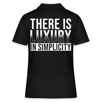 Le luxe réside dans la simplicité - Polo Femme - noir - Dos - Ailine (174cm)