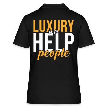 Helper Gift Luxury is to help people - Women's Polo Shirt - black - Back - Ailine (174cm)