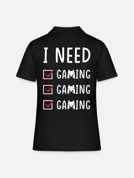 Gaming Gaming Gaming - Polo Femme - noir