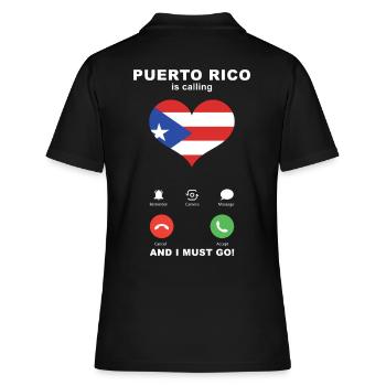 Porto Rico appelle Puerto Rico Heart Souvenir - Polo Femme - noir - Dos - Ailine (174cm)