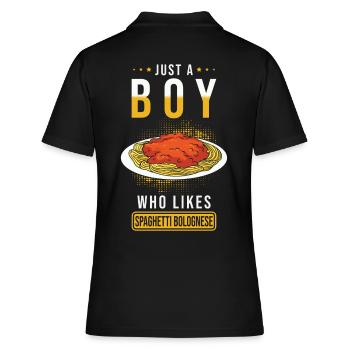 Spaghetti Bolognese - Women's Polo Shirt - black - Back - Ailine (174cm)
