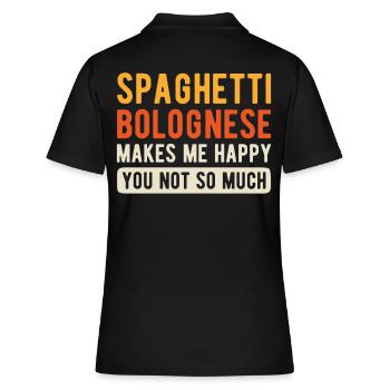 Spaghetti Bolognese - Women's Polo Shirt - black - Back - Ailine (174cm)