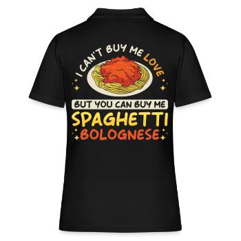 Spaghetti Bolognese - Women's Polo Shirt - black - Back - Ailine (174cm)