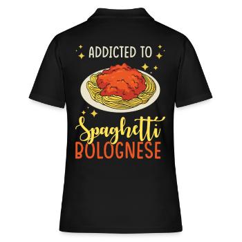 Spaghetti Bolognese - Women's Polo Shirt - black - Back - Ailine (174cm)