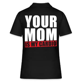 Ta mère est mon Cardio - Polo Femme - noir - Dos - Ailine (174cm)