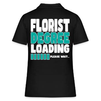 Florist lädt Ausbildung - Frauen Polo Shirt - Schwarz - Hinten - Ailine (174cm)