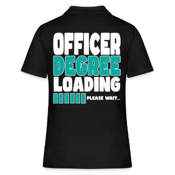 Offizier lädt Ausbildung - Frauen Polo Shirt - Schwarz - Hinten - Ailine (174cm)