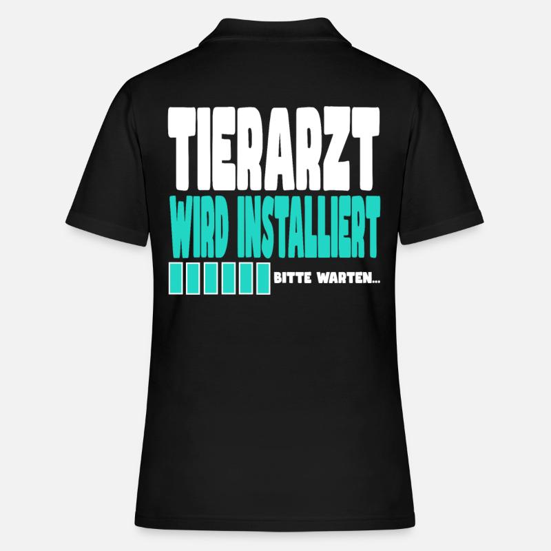 Tierarzt wird installiert - Frauen Polo Shirt - Schwarz
