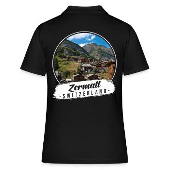 Zermatt Suisse Souvenir - Polo Femme - noir - Dos - Ailine (174cm)