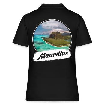 Mauritius Souvenir - Women's Polo Shirt - black - Back - Ailine (174cm)