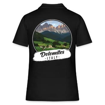 Dolomites Italie Souvenir - Polo Femme - noir - Dos - Ailine (174cm)