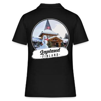 Laponie Finlande Souvenir - Polo Femme - noir - Dos - Ailine (174cm)