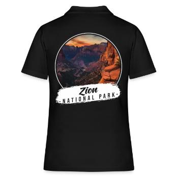 Souvenirs du parc national de Zion - Polo Femme - noir - Dos - Ailine (174cm)