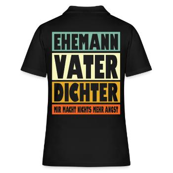 Dichter Vater Ehemann Held - Frauen Polo Shirt - Schwarz - Hinten - Ailine (174cm)