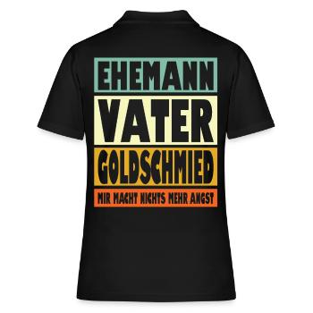 Gleisbauer Vater Ehemann Held - Frauen Polo Shirt - Schwarz - Hinten - Ailine (174cm)