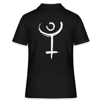 Symbole d’astrologie de Pluton - Polo Femme - noir - Dos - Ailine (174cm)