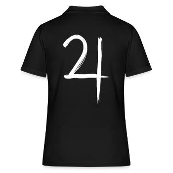 Jupiter Astrologie Symbol - Frauen Polo Shirt - Schwarz - Hinten - Ailine (174cm)